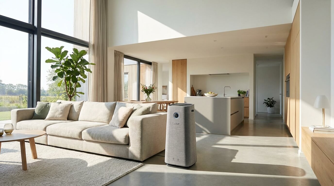 Luftreiniger für große Räume & offene Wohnküchen: Darauf musst du achten (2026)