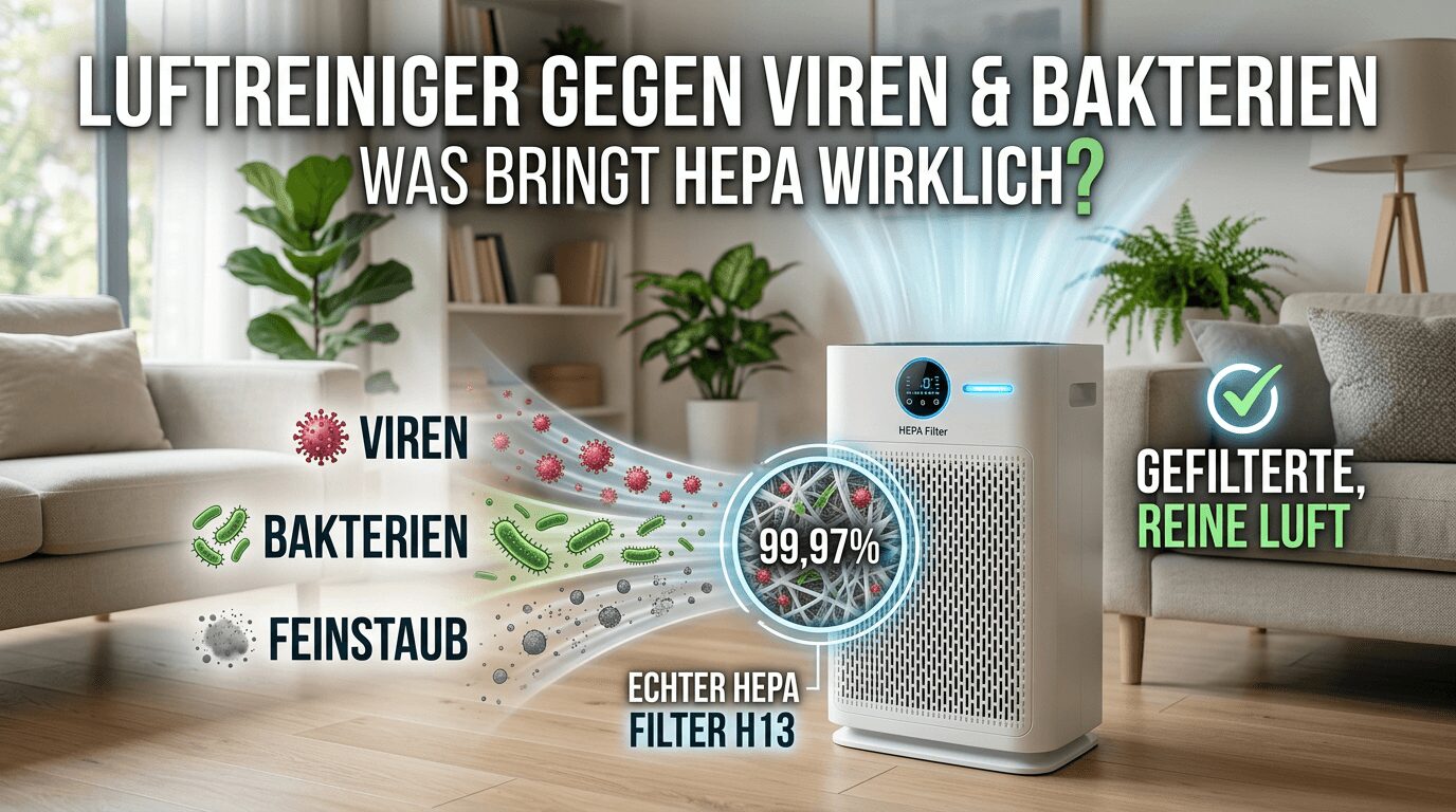 Luftreiniger gegen Viren und Bakterien: Was bringt HEPA wirklich?