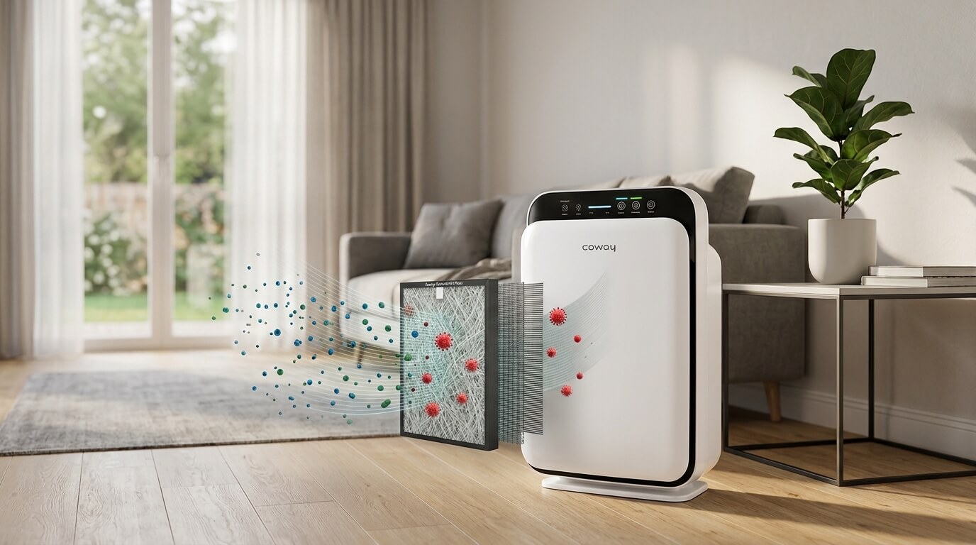 Coway Luftreiniger Test 2026: GreenHEPA filtert Viren bis 0,01 µm