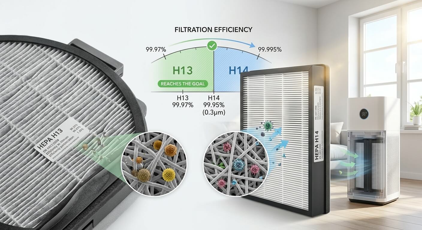 HEPA H13 vs. H14: Der Unterschied erklärt (und warum H13 reicht)