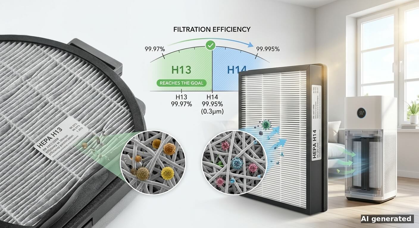 HEPA H13 vs. H14: Der Unterschied erklärt (und warum H13 reicht)