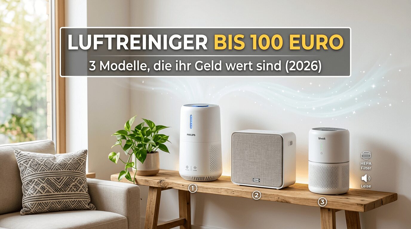 Luftreiniger bis 100 Euro: 3 Modelle, die ihr Geld wert sind (2026)