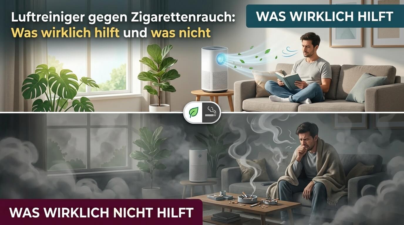 Luftreiniger gegen Zigarettenrauch: Was wirklich hilft und was nicht