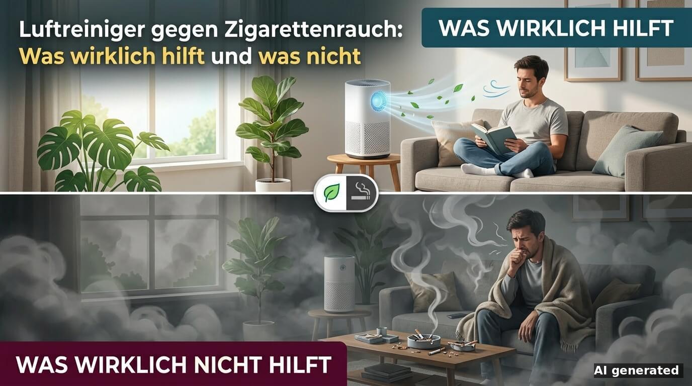 Luftreiniger gegen Zigarettenrauch: Was wirklich hilft und was nicht