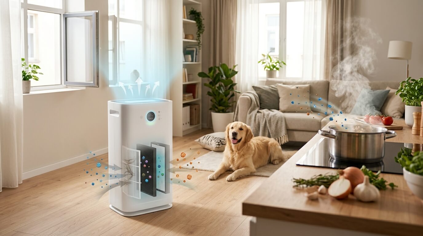 Luftreiniger gegen Gerüche: Welcher Filter hilft bei Küche, Haustier & Co.? (2026)