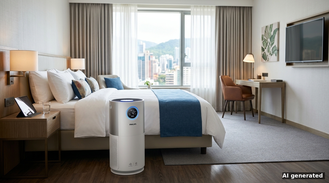 Luftreiniger im Hotelzimmer: Allergene, Rauchpartikel und richtige Dimensionierung (2026)