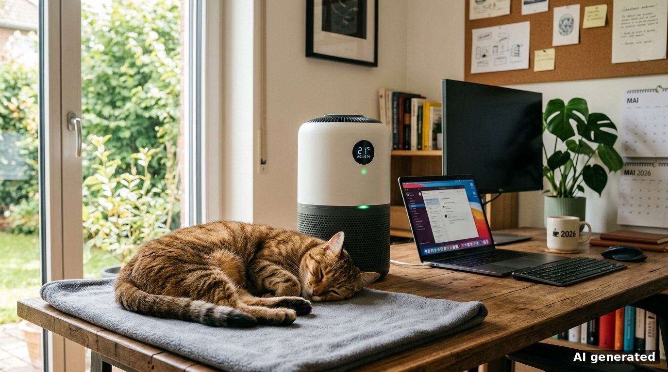 Luftreiniger fürs Homeoffice mit Katze: Allergene reduzieren, ruhig arbeiten (2026)