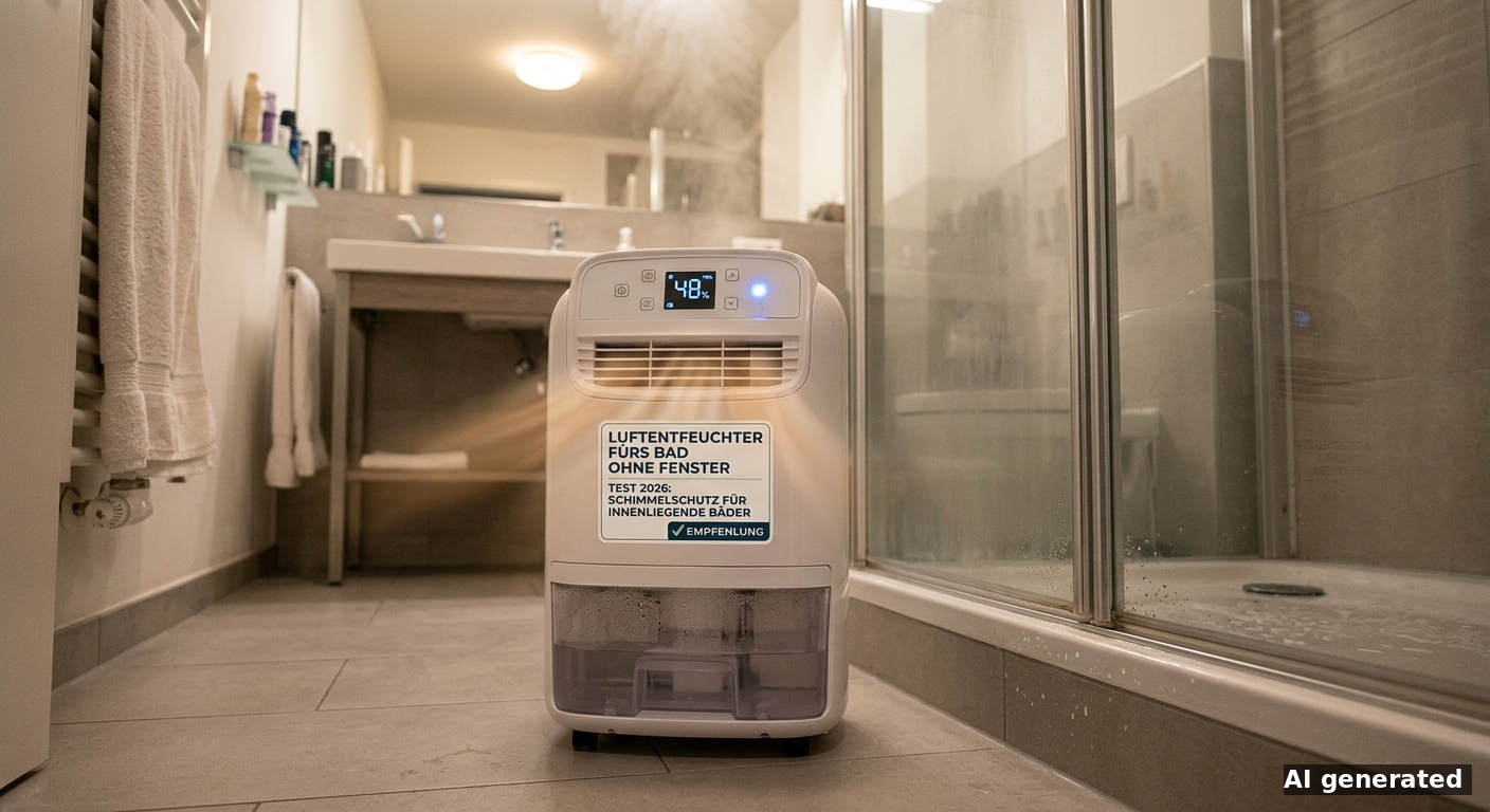 Luftentfeuchter fürs Bad ohne Fenster Test 2026: Schimmelschutz für innenliegende Bäder